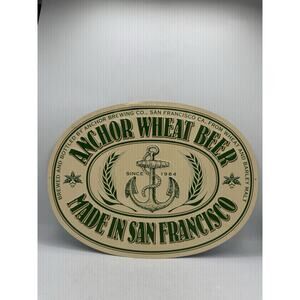 Anchor Steam Beer Anchor Brewing Company Oval Metal Tin Sign Old Stock